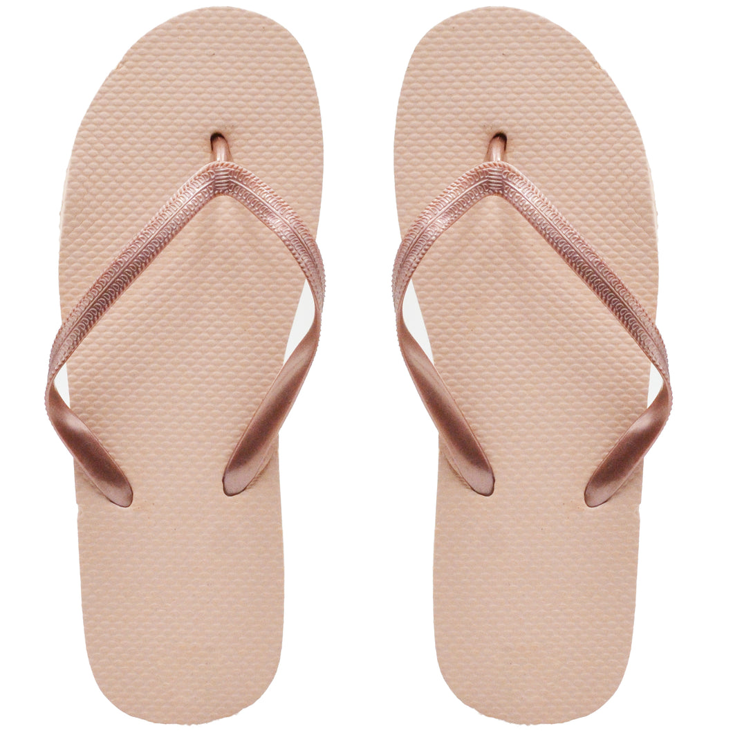 Pink Gold Flip Flops (Case of 48 Pairs)