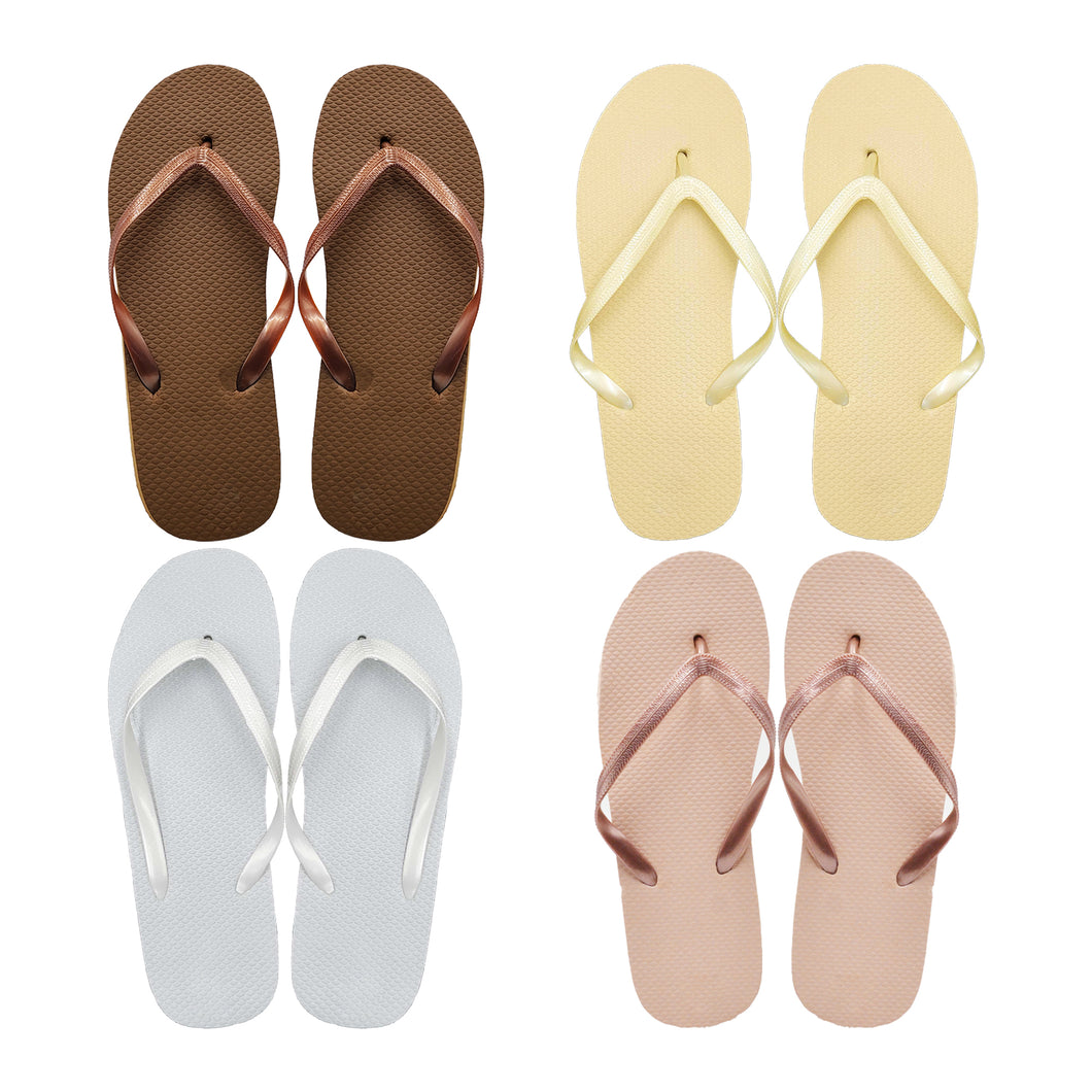 Assorted Metallic Flip Flops (Case of 48 Pairs)