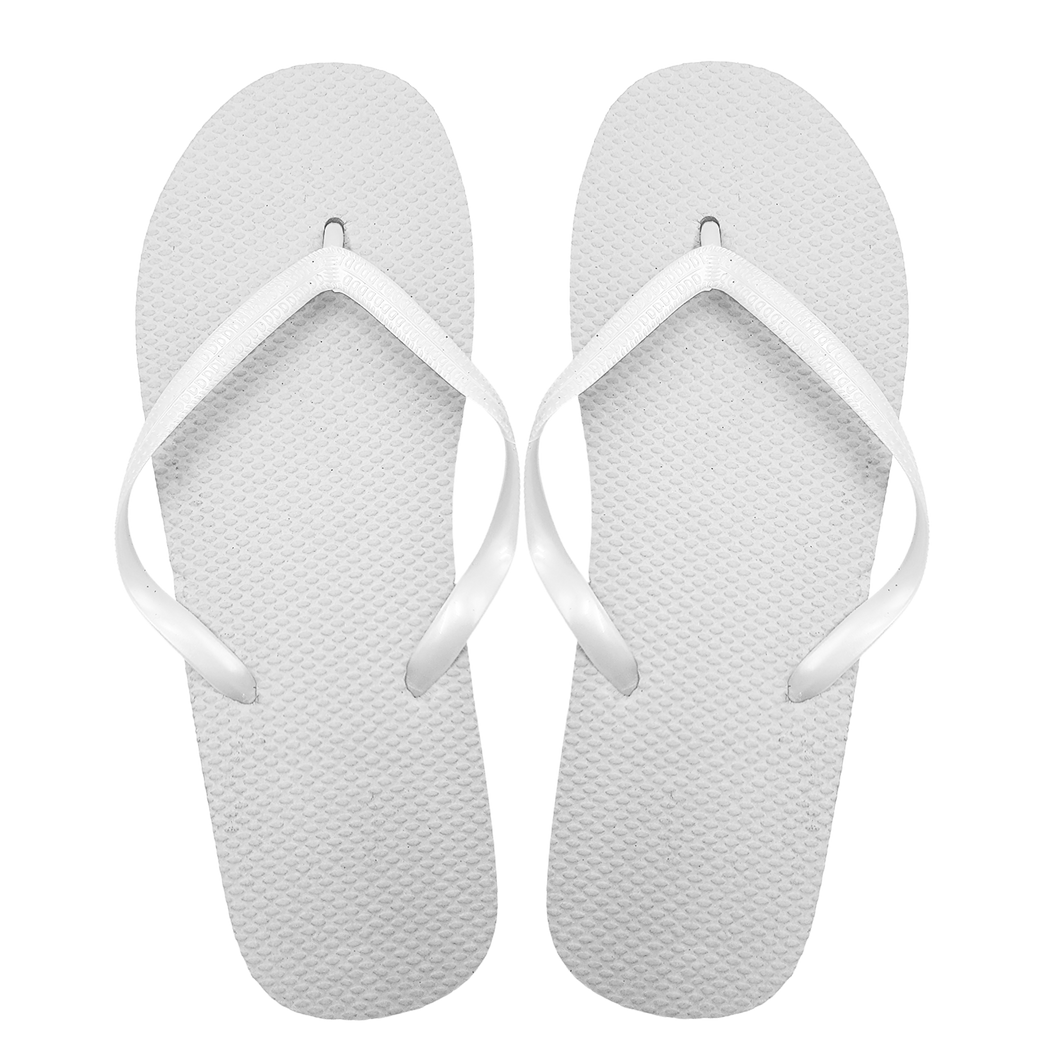 White Flip Flops (Case of 48 Pairs)